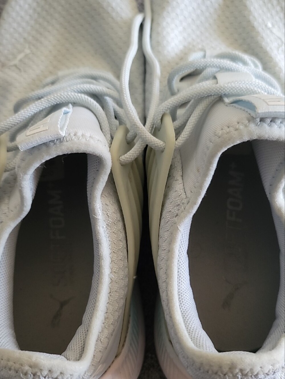 Puma Women's Light Blue Sneakers with Pastel Rainbow Accents - Picture 7 of 15